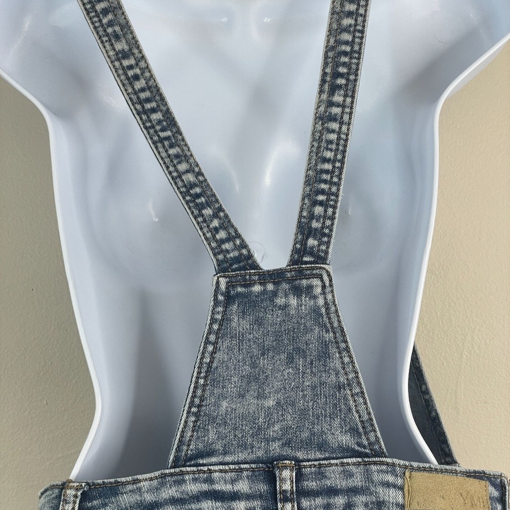 Vintage Y2K YMI Grunge Mineral Washed Denim Overalls Womens 5 XS Tapered Leg - Picture 16 of 16